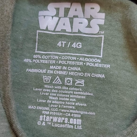 Star Wars Kids Snack Attack Green 4T Tshirt - Picture 9 of 9